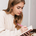Eersida 4 Pieces Inspirational Bible Pens with Matching Gift Case, Refillable Purple Writing for Women and Men