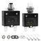 10A Manual Reset Button Circuit Breaker, 2 Pack, 125/250V AC, 50V DC, Thermal Overload Protector