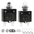 10A Manual Reset Button Circuit Breaker, 2 Pack, 125/250V AC, 50V DC, Thermal Overload Protector
