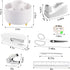 Office Desk Accessories, White 360° Pen Holder Desk Organizers with Tape Dispenser, Stapler, Remover, Staples, Ruler,