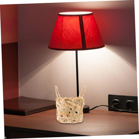 HOODANCOS 2pcs Woven Lampshade Rustic Pendant Light Cover for Home Decor for Table and Floor Lamps Adds Warmth to Any