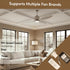 Ironsmith Lighting Products 3-in-1 Ceiling Fan Light Timing & Speed Remote Universal Ceiling Fan Remote Control Kit
