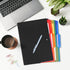 Uquelic Manilla Folders, 8.5 x 11/A4 Size, 6 Plastic Manilla Folders, Color File Folders Page Protector, 1/3-Cut Tabs