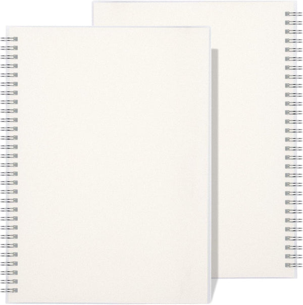 RETTACY Blank Journal Notebook 2-Pack - B5 Blank Spiral Notebook with 160 Pages per Pack, 100 GSM Premium Acid-Free