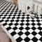 YENHOME Removable Checkered Wallpaper 17.7"X80" Neutral Black and White Thick Matte Waterproof Contact Paper