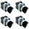 Rotary Switch - 2-Position Selector Switch Maintained, 22mm Mounting Hole, Electric NO NC Latching Switch, 220VAC