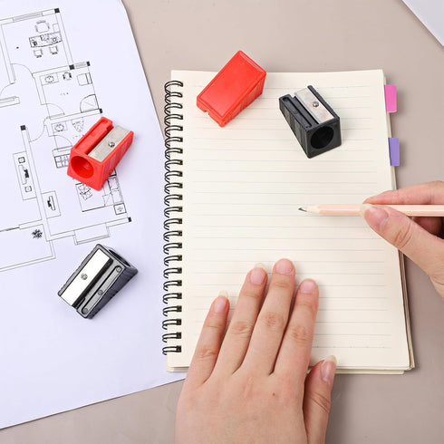 Styquenzer 4 PCS Carpenter Pencil Sharpener, Colourful Manual Portable Woodwork Pencil Cutter Heavy Duty Manual
