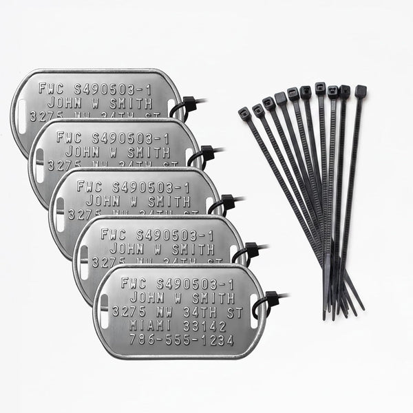Buroyate Personalized FWC Crab Trap Tags 5 Pack - Custom Metal Rust Proof
