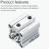 Pneumatic Air Cylinder 32mm Bore 25mm Stroke, Thin Air Cylinder Double Action Hydraulic Cylinders SDA 32 X 25
