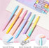 Gel Pens, 6 Pcs Smooth Writing No Bleed & Smear, Black Ink Fine Point (0.5mm), Retractable Aesthetic Pens