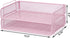 Easepres 2 Tier Stackable Desktop Document Tray Organizer - The Mesh Collection, Pink
