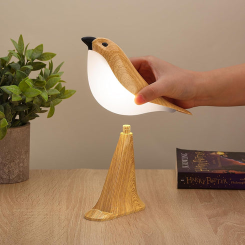 3-Way Dimmable Deogos Cute Bird Table Lamp, Touch Control Bedside Lamp, Brid Night Light, Cordless Small Desk Lamps