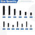 Glarks 416Pcs M1.5 M2 M2.5 M3 M4 M5 M6 Black Roll Pin Assortment Set