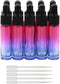 10Pcs Dropper Bottles Set, 10ml Rose Blue Gradient Glass with 5ml Plastic Droppers for Essential Oils