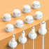 Lamicall 12Pack Rotatable Cord Organizer, Office Desk Nightstand Accessories - Cable Clips Management,