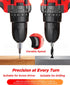 KELNOW 21V 2.0Ah Pack Set, 3/8" 25+1 90 Cordless Drill, Power Drill with Dual Power and Charger, Power Electric Battery