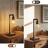 Dimmable 6W Bulb Industrial Table Lamp for Bedroom, Fully Bedside Lamp with USB C+A Ports, Vintage Lamp with Water Pipe