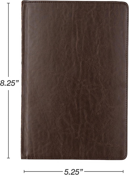 Samsill Vintage Hardcover Notebook, 200 Lined Pages, Brown, 7.5 x 10 Inch for Writing