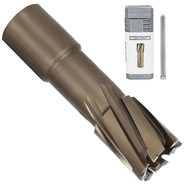 KEENTECH Carbide-Tipped Annular Cutter, 13/16" Dia. x 1-3/8" Depth, 3/4'' Weldon Shank for Cutting Harder Metal