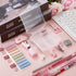 Mini Office Supply Kit - Includes Stapler, Tape Dispenser, Staple Remover, Scissors, Staples & More (Pink)