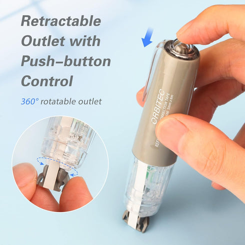 Refillable Retractable Quick Dry White Out Correction Tape, Mini Cute Applicator for Home Office Supplies