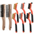ValueMax Wire Brush Set, 8Pcs Stainless Steel/Brass/Nylon Bristles, Heavy Duty Scratch Brush with Beechwood Handle
