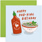 CENTRAL 23 Funny Birthday Card - “Happy Pho-King Birthday” - For Men & Women, Comes with Fun Stickers
