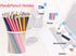 Pen Holder Mesh Pencil Holder, Metal Cup Organizer for Desk Office, White, 4 Pack