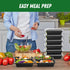 50 Pack (100-Piece) 38 oz Meal Prep Containers with Lids, Sturdy Leakproof & Food Safe, Microwave Safe
