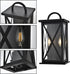 2 Packs 2-Light MELUCEE Outdoor Wall Lantern Exterior Light Fixtures Wall Mount in Black Finish Waterproof Wall Sconce