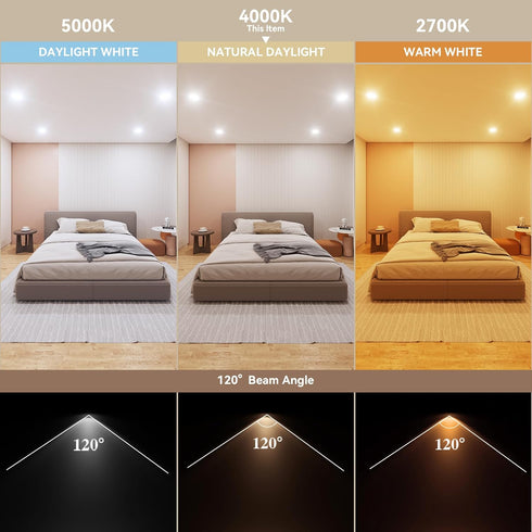 comzler GU10 LED Bulb Dimmable, 50W Halogen Equivalent, 4000K Natural Daylight, GU10 Replacement for Track Lighting