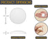 White Door Stoppers - Large 1.57" (12 PCS) - Shock Absorbent Silicone Wall Protectors for Door Knobs