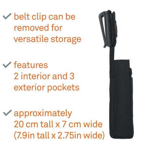Slice 10516 Tool Holster with 5 Pockets, Removable Belt Clip, Sturdy and Flexible Pockets for Heavy Duty Industrial Use