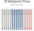 Pentonic Ballpoint Pens, 15 Count, Fine Point 0.7mm, Black, Blue & Red Ink, Gray, Blue & Pink Barrels