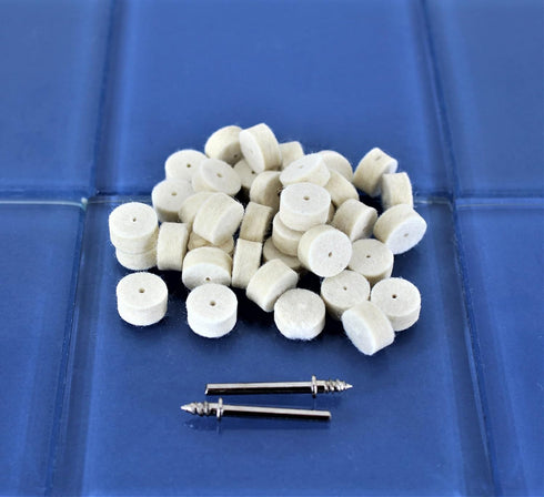 TEMO 100 pc Felt Polishing Wool Bob Burr, 1/2 Inch Diameter for Dremel Rotary Tools