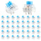 Zyghjort Keyboard Switches, 50 Pcs 3 PIN Blue Keyboard Clicker Replacement Dustproof Mechanical