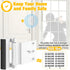 Home Security Door Lock, Upgraded Metal Door Reinforcement Lock for Childproof, 3" Withstands 800 lbs of Impact for Inward Swing Doors, Defender Security Door Lock, Prevent Unauthorized Entry (White)