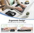 TECKNET 3 1 Set Gel Mouse Pad with Wrist Rest, in Keyboard Wrist Rest for Pain Relief, Non-Slip PU Base & Easy Typing