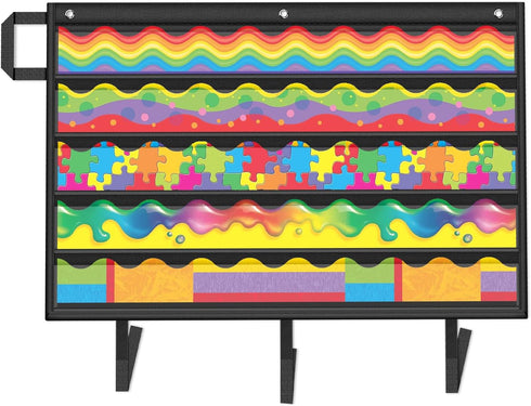 Godery Border Storage Pocket Chart, Classroom Pocket Charts for Organizing and Displaying Decorations (Black)