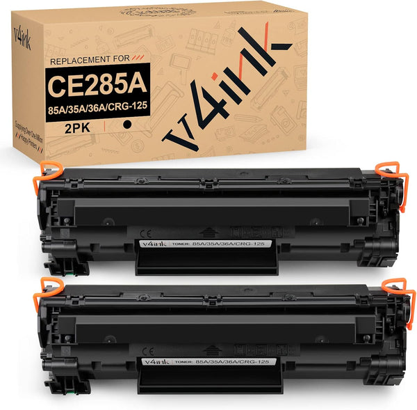 v4ink 2PK Compatible 85A Toner Cartridge Replacement for HP 85A CE285A for HP Pro P1102 P1505 MFP Printers