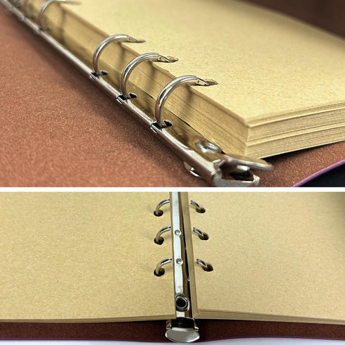 HARDCOVER JOURNAL Writing Notebook - Vintage Leaf Series, Antique Handmade Bound Daily Notepad, (Leaves, Purple)