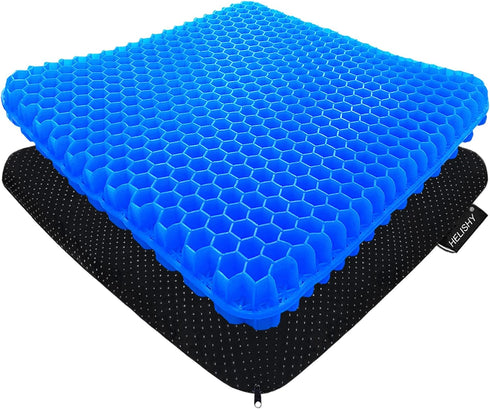 Helishy Gel Seat Cushion for Long Sitting - 1.65inch Double Thick Cooling Egg