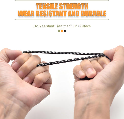 30 Pack Ball Bungee Cord, 6 Inch Heavy Duty Bungie Balls for Camping, Tents, Cargo, and Patio Umbrellas