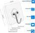 Adhesive Hooks Kitchen Wall Hooks - 24 Packs Heavy Duty 33lb(Max) Nail Free Sticky Hangers with Stainless Hooks Waterproof and Oilproof Reusable Utility Towel Bath Ceiling Hooks by Elegana