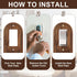 4 (13 8.2cm,Arch DoubleFill Pcs Walnut Wood Light Switch Cover Brown Outlet Covers Wall Plate Decorative Boho Plug