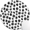 Cute Round Mouse Pad, Black and White Polka Dot Print Design for Computers and Laptop