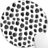 Cute Round Mouse Pad, Black and White Polka Dot Print Design for Computers and Laptop