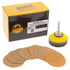 Dura-Gold Premium 2" Gold Hook & Loop Sanding Discs Variety Pack Box - 40 to 1000 Grit (5 Sheets Each, 50 Total)