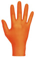 Astro-Grip Powder-Free Nitrile Disposable Gloves - Exam Grade, Size Large, Orange, 7 mil Thickness, Pack of 100