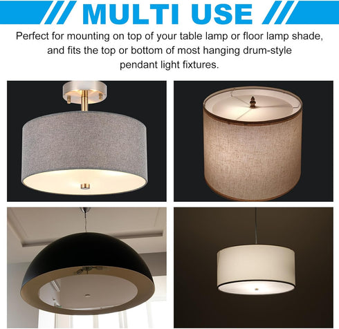 11.5" 3/8" 12-14" PATIKIL Lampshade Diffuser, Diameter with Center Hole Round Diffuser for Drum Lampshades Pendants